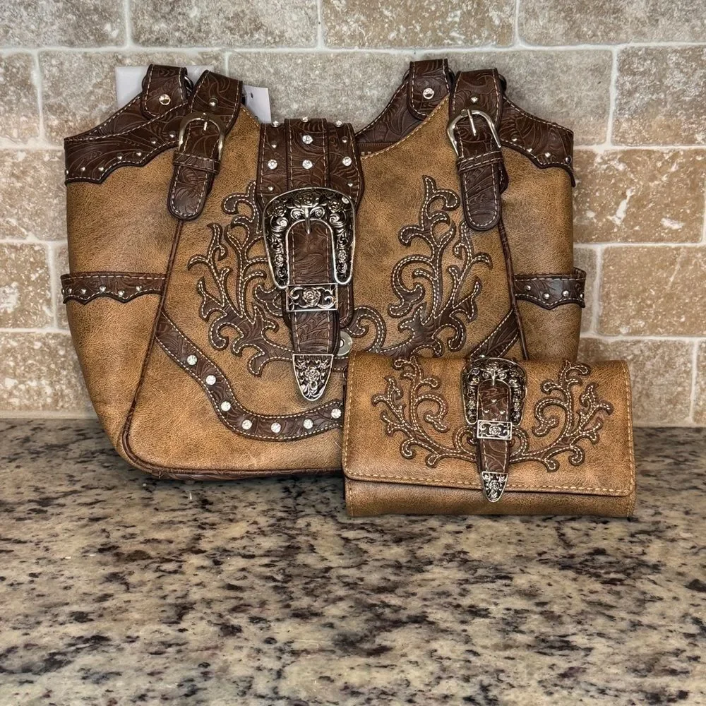 Purse & Wallet Set Brand New - No Brand - Western Style - Picture 1 of 13